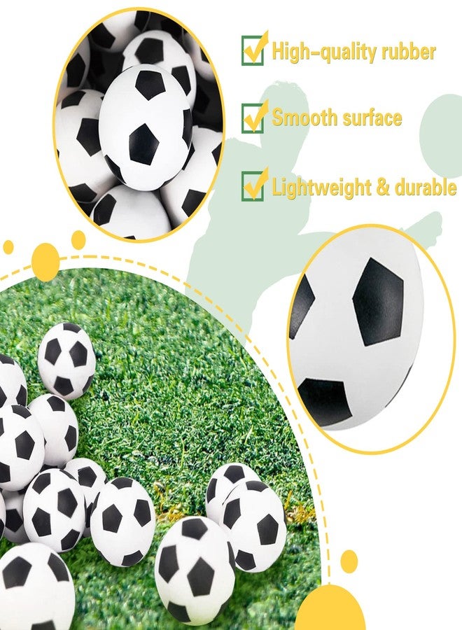 Xeehwb 30pcs Bouncy Balls,Soccer Bouncing Balls,High Bouncing Rubber Soccer Ball for Stress Relief,Multi-Item Party Favor Packs,Ball Games,Classroom Prizes,Stocking Stuffers(27mm) - Image 3
